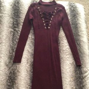 Long burgundy dress